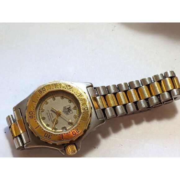 28mm TAG Heuer 3000 Professional 934.208 2Tone Gold Steel 200M Quartz Dive Watch - Picture 3 of 14